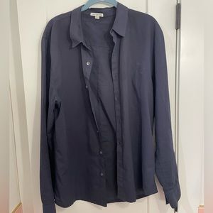 James Perse navy button up
